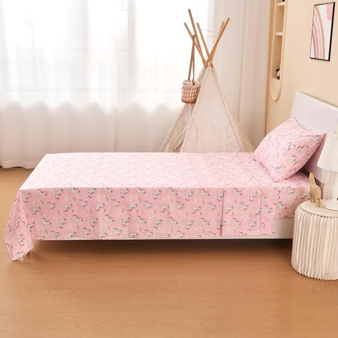 lasoftan Kids Sheet Set Twin Size 3 Pcs, Girls Sheet Set - Image 6