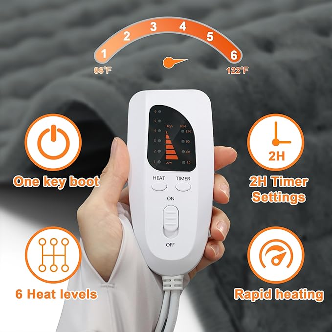 Deepsoon Heating Pad, Electric Heating Pads - Image 4