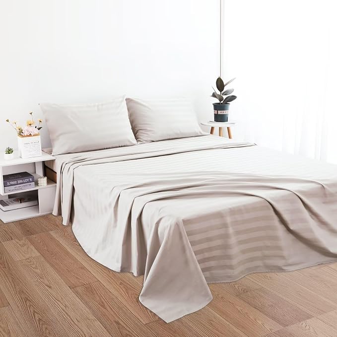 2-Pack Cotton TwinXL Flat Sheet Only, 600 Thread Count 100% Egyptian Cotton Top - Image 5