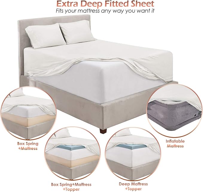 Hearth & Harbor 6Pc King Size Bed Linen Set - Image 6