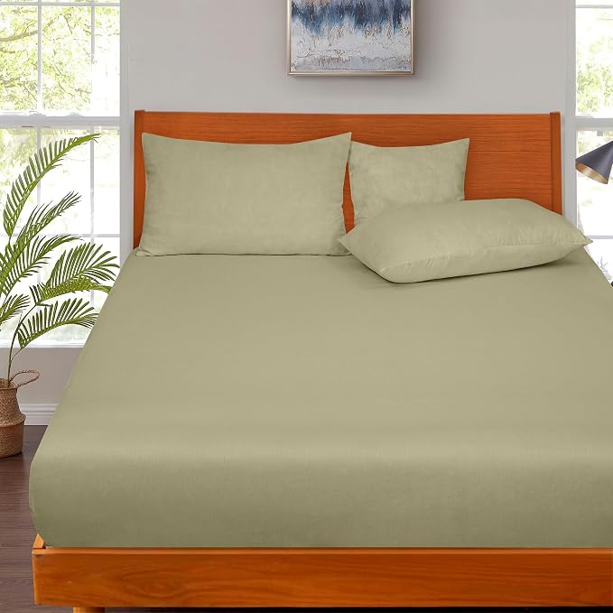 ROYALE LINENS 300 Thread Count 100% Long Staple Combed Cotton Fitted Sheet - Image 8