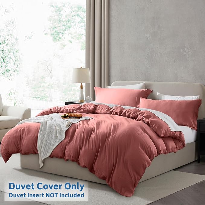 Nestl Pink Clay California King Duvet Cover Sets - Image 2