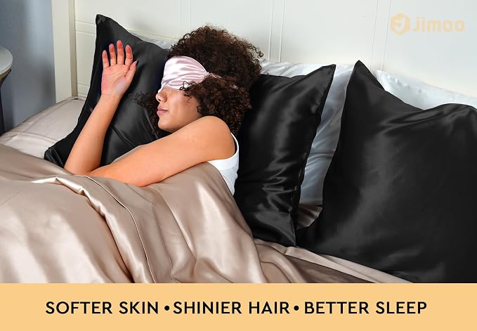 100% Mulberry Silk Pillowcase for Hair and Skin, 22 Momme Pure Natural Silk - Image 3