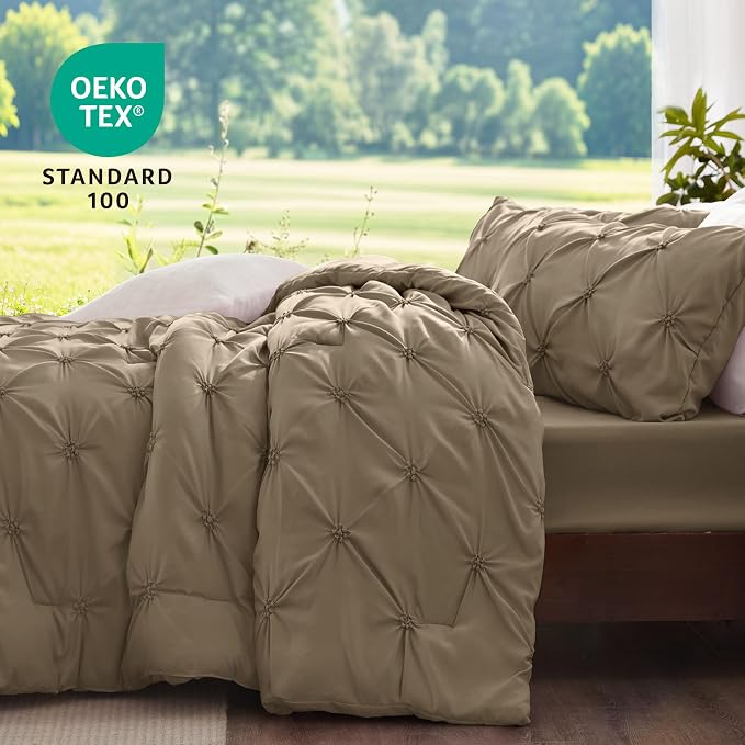 BEDELITE Light Brown Twin Comforter Set - Image 3