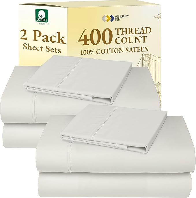 California Design Den 2-Pack Cotton Twin Sheet Sets by CaliforniaDesignDen