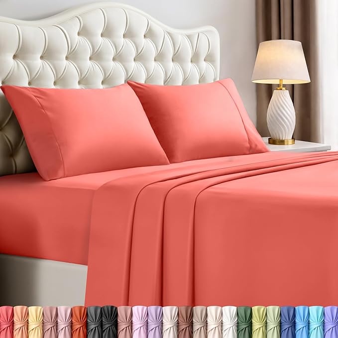 Utopia Bedding King Size Sheet Set – 4 Piece Bed Sheets, Soft and Breathable by UTOPIABEDDING