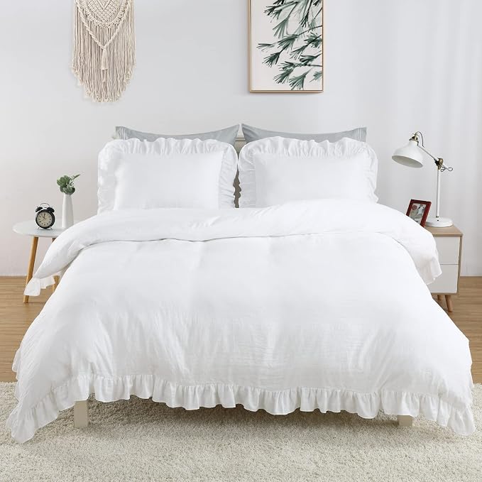 Ruffle Duvet Cover King Size, 104x90 in - Image 2