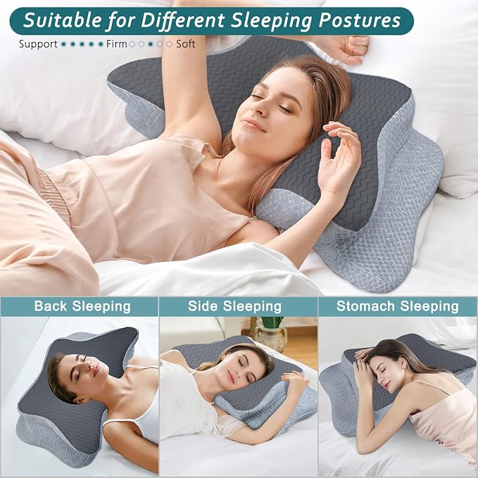 CHxxy Cervical Pillow for Neck Pain Relief, Memory Foam Pillows, Ergonomic - Image 4