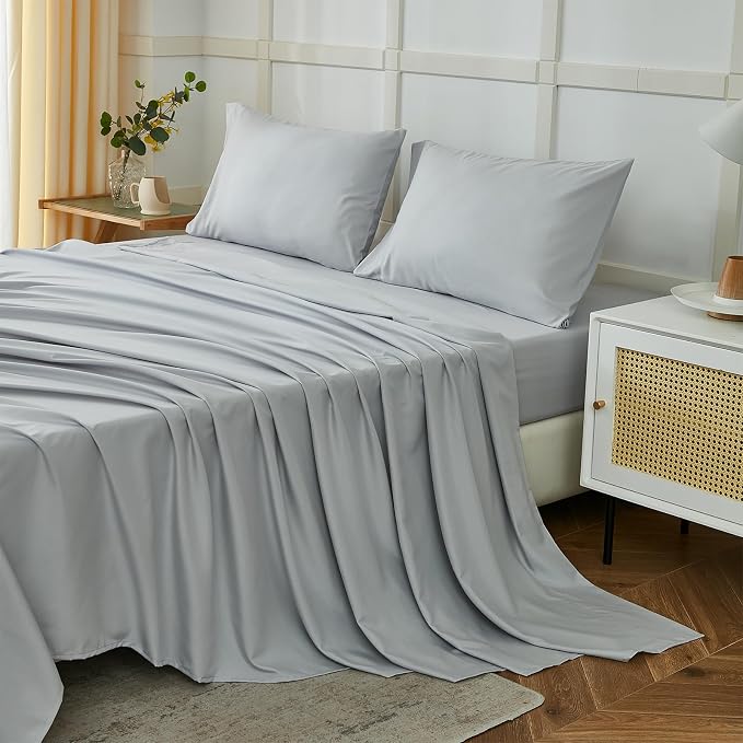 ILAVANDE King Size Sheets Set, 4 Piece Hotel Luxury Super Soft 1800 Series by ILAVANDEforYourBedHome