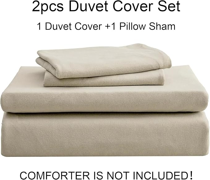 PURE ERA Jersey Knit Duvet Cover Set 100% T-Shirt Cotton Super Soft Comfy 2pc - Image 7