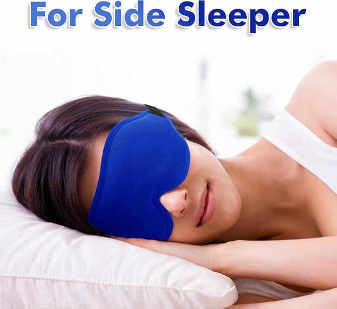 Sleep Eye Mask for Men Women, Sleeping Mask for Side Sleeper, Travel Blackout - Image 2