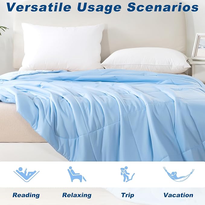 Cooling Comforter King Size, Double-Sided Cold Tech Fabric Quilted Bed - Image 5