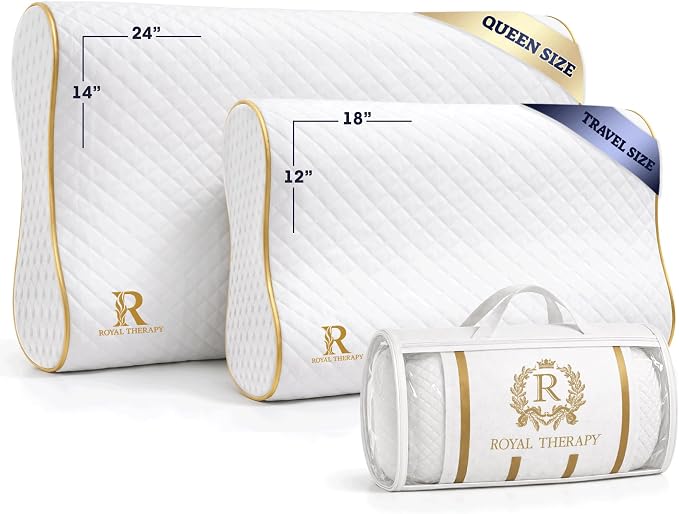 Royal Therapy Travel Memory Foam Cervical Pillow – Contour Pillow - Image 2