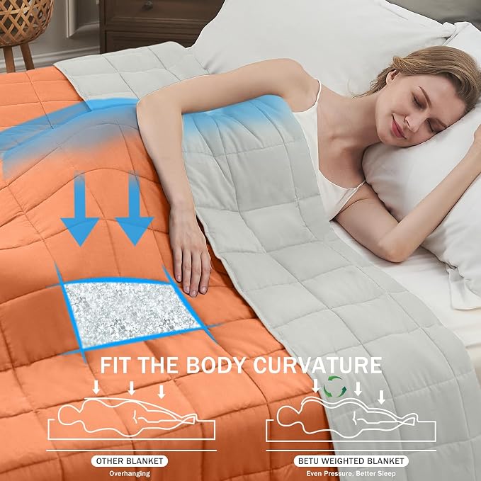 Weighted Blanket for Adults 12lbs, Twin Full Size Cooling Heavy Throw Blanket - Image 2