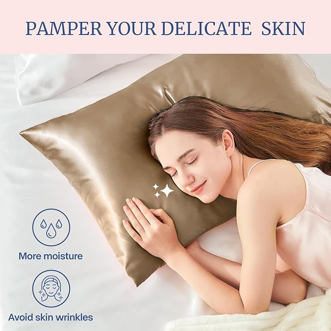 BEDELITE Satin Pillowcase for Hair and Skin, Super Soft and Cooling Similar to - Image 3