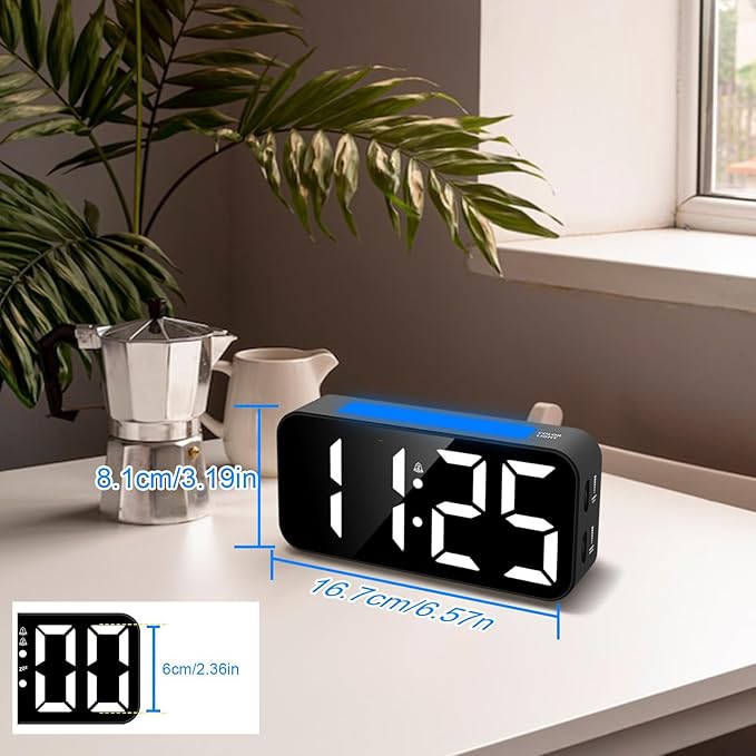 Topski Loud Alarm Clocks for Bedrooms Heavy Sleepers, Digital Clock - Image 6