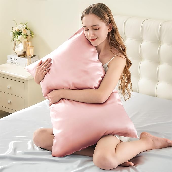 INFIIXSO Silk Pillow Cases 2 Pack Standard Size, Ultra Smooth & Soft Mulberry - Image 3
