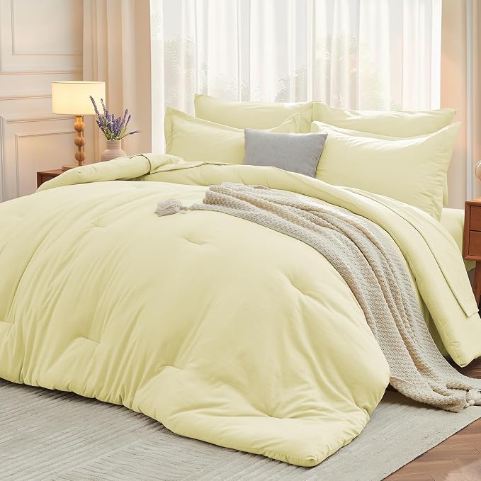 MUXHOMO 5 Pieces Twin XL Comforter Set, Soft Bed in a Bag Twin XL Size by MUXHOMO