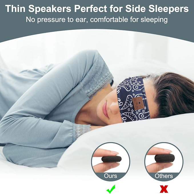 2-Pack Sleeping Headphones, Upgraded Bluetooth Headband - Image 2