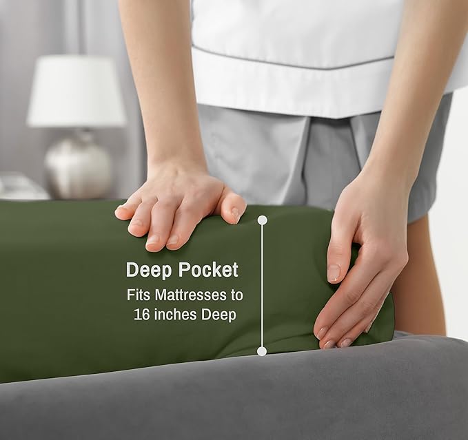 RUVANTI 100% Cotton Sheets – Twin Size Percale Bedding, Cooling & Breathable - Image 6