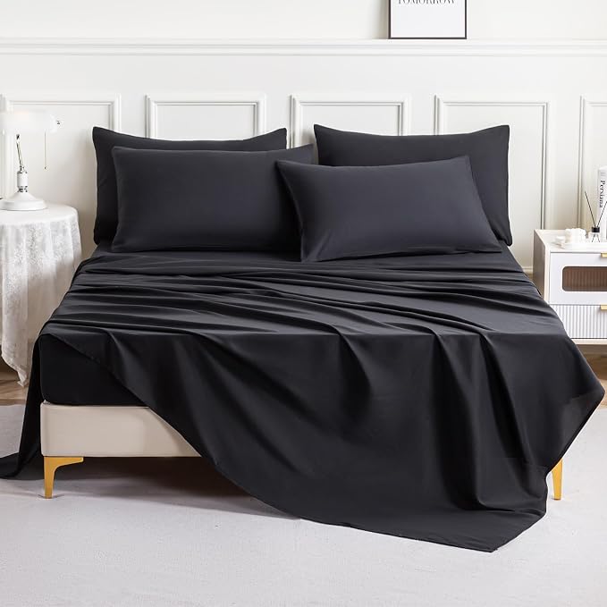 Lavisun Twin Flat Sheets Only, 2 Pack Soft Brushed Microfiber Bedding Sheets - Image 2