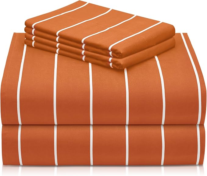 LuxClub 4 PC Sheet Set Bed Sheets Deep Pockets 16" Wrinkle Free Cooling Machine by LuxClub