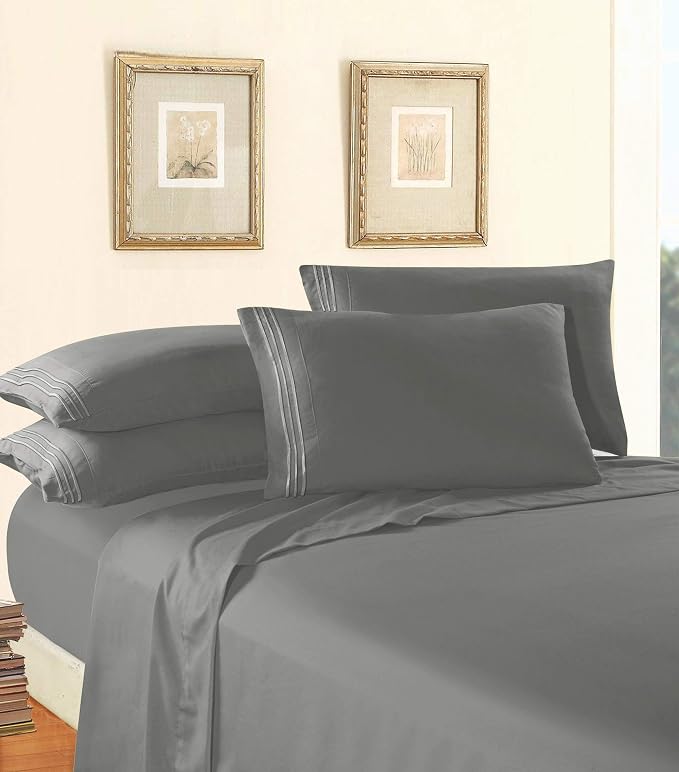 Elegant Comfort Luxury 1500 Premium Hotel Quality Microfiber 4-Piece Sheet Set - Image 3