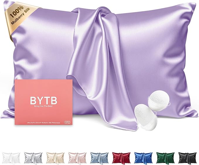 Silk Pillow Cases Standard Size 100% Mulberry Silk Pillowcase by BRINGYOUTHEBEST