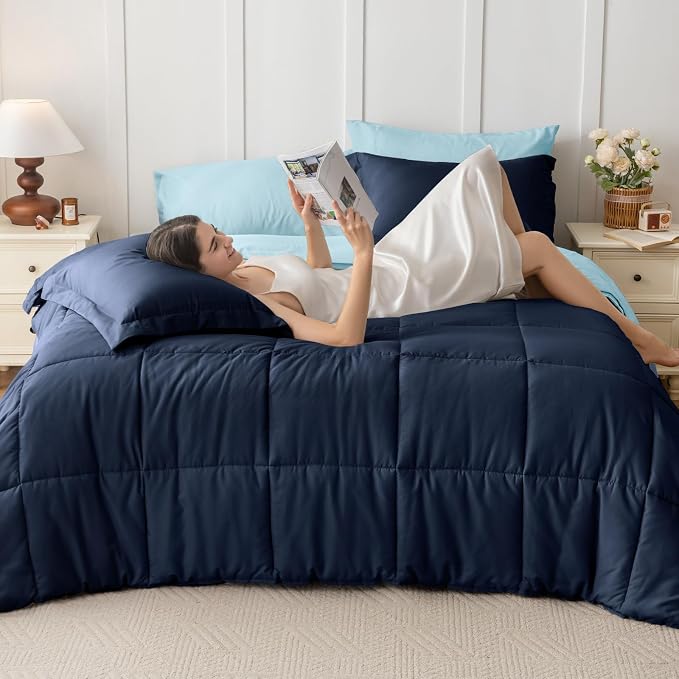 JOLLYVOGUE Twin Comforter Set, Ultra-Soft Bed in a Bag Twin Size 5 Pieces - Image 6