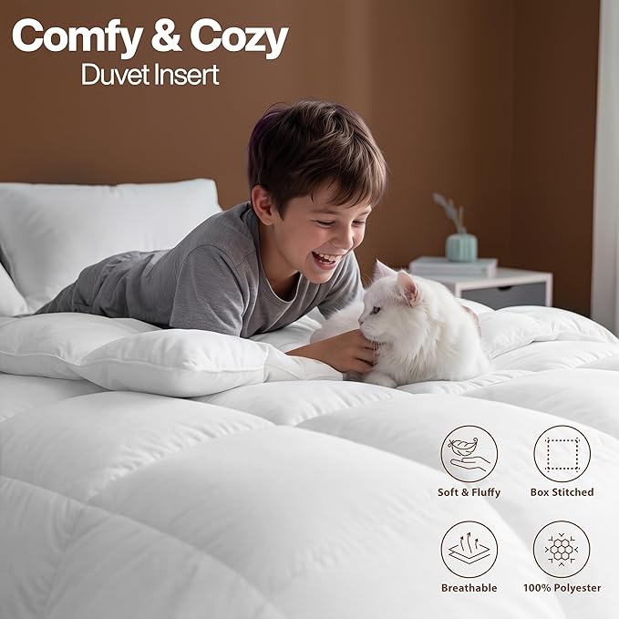 Utopia Bedding Comforter Duvet Insert, Quilted Comforter - Image 5