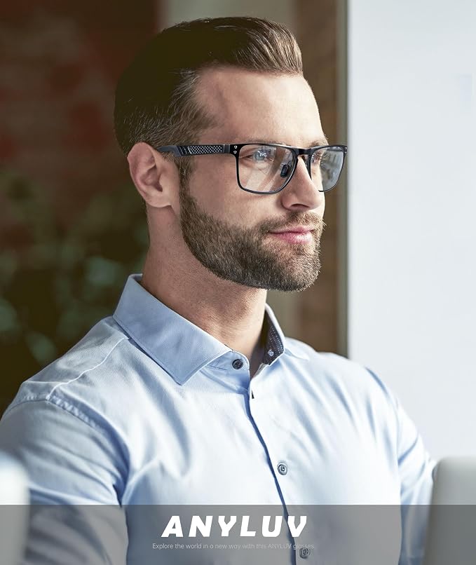 ANYLUV Blue Light Blocking Glasses Men Computer Gaming Glasses Lightweight - Image 2