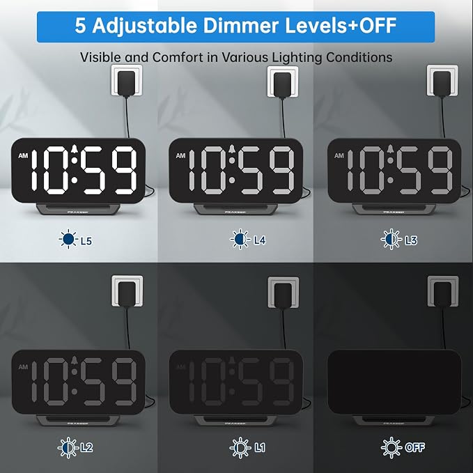 Peakeep Small Digital Alarm Clock - Image 3