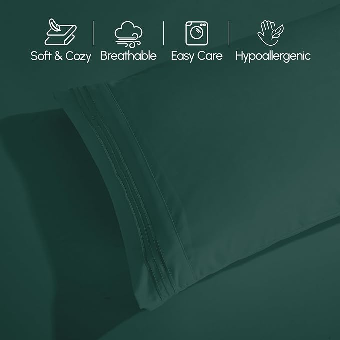 Elegant Comfort Luxurious 1500 Premium Hotel Quality Microfiber 4-Piece Sheet - Image 8