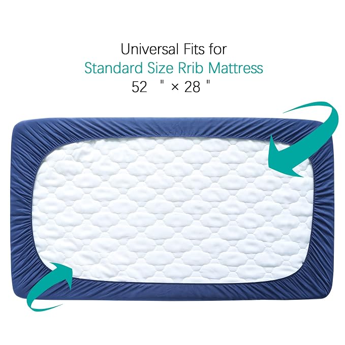 Crib Mattress Protector Sheets Fitted Waterproof Crib Mattress Pad Cover - Image 4