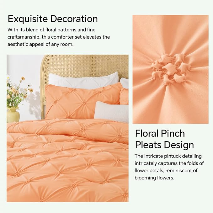 BEDELITE Apricot Queen Comforter Set - Image 4