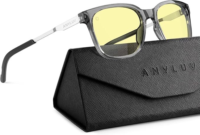 ANYLUV Blue Light Glasses for Men, Lightweight Computer Gaming Glasses by ANYLUV