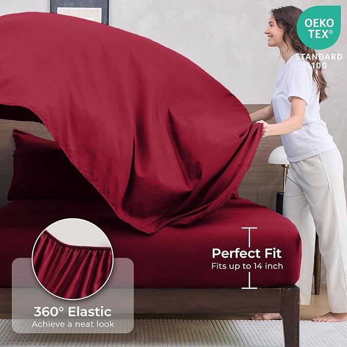 HEVUMYI Red Twin-XL Comforter Set - Image 5