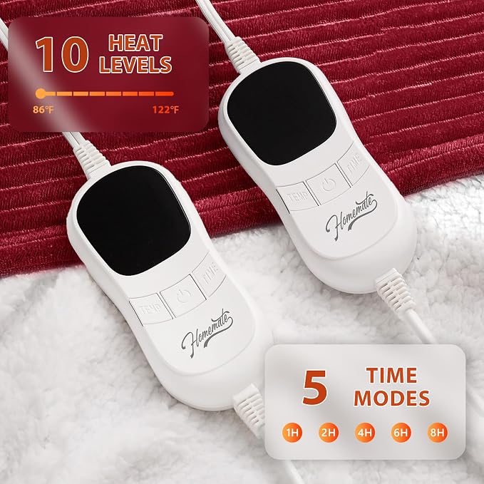 Homemate Electric Heated Blanket Queen Size - Image 3