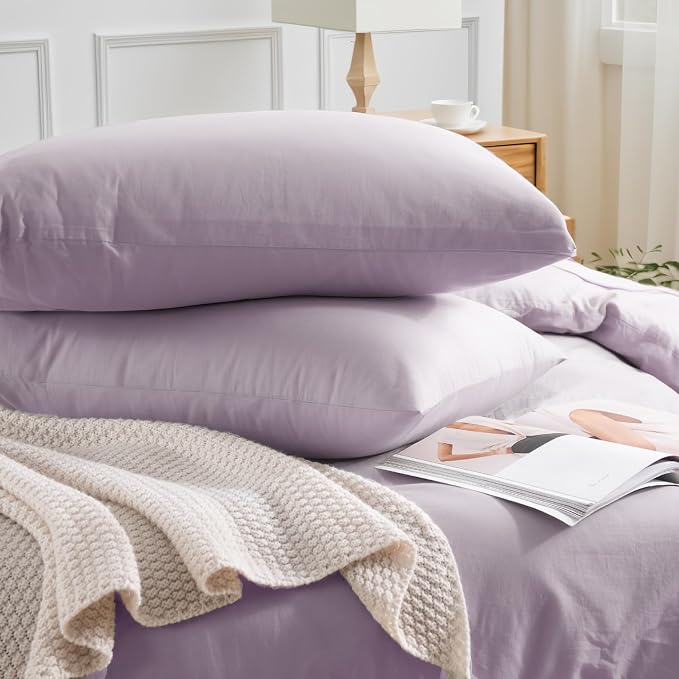 NEXHOME PRO Duvet Cover Set 100% Washed Cotton Oversized Queen 92"x98" - Image 5