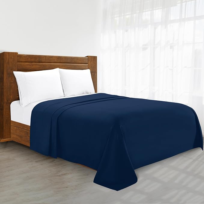 Luxury Flat Sheet on Amazon Elegant Comfort Wrinkle-Free 1500 Premier Hotel by ELEGANTCOMFORT