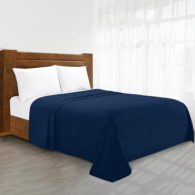 Luxury Flat Sheet on Amazon Elegant Comfort Wrinkle-Free 1500 Premier Hotel by ELEGANTCOMFORT