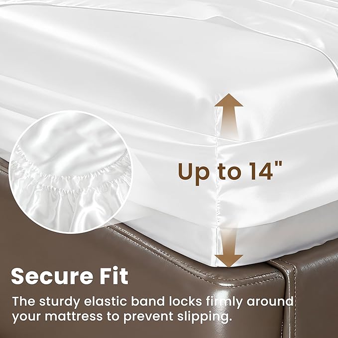Love's cabin California King Satin Sheet Sets - Image 4