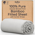 Bambaw 100% Viscose Derived from Bamboo Fitted Sheet Queen Size, Cooling Fitted by Bambaw