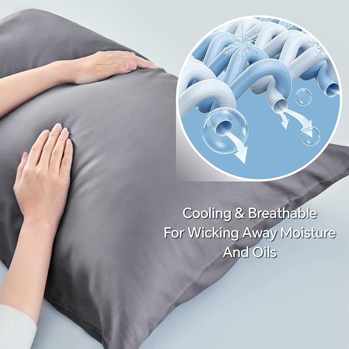BEDELITE King Size Pillow Cases Set of 2, Rayon Derived from Bamboo, Cooling - Image 3
