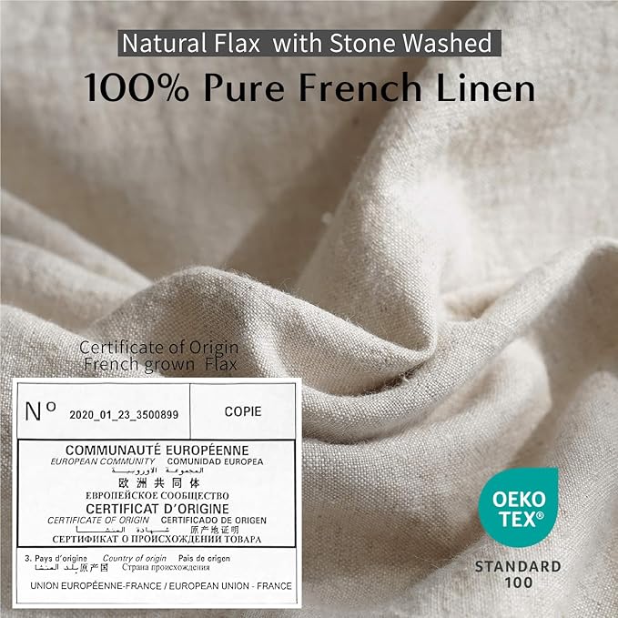 Simple&Opulence 100% Washed Linen Duvet Cover - Image 3