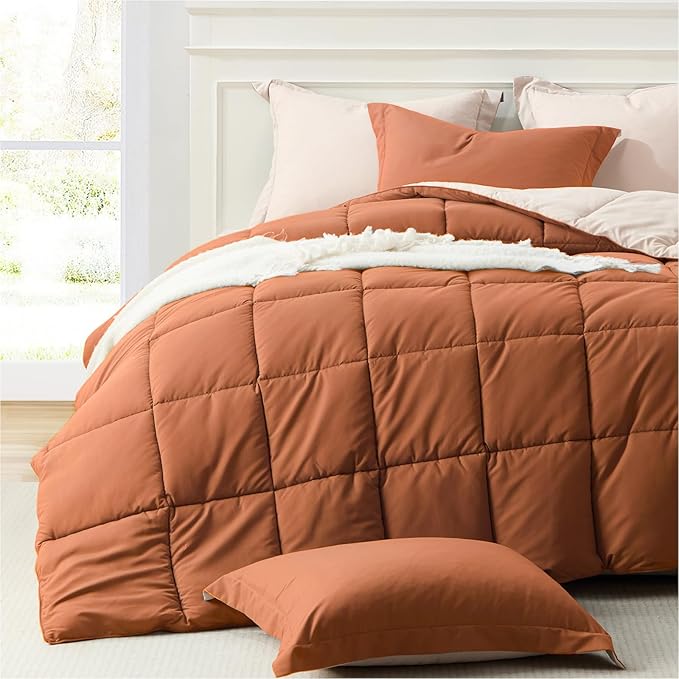 Homelike Moment Queen Comforter Set Burnt Orange, Comforters Queen Size Set by HomelikeMoment