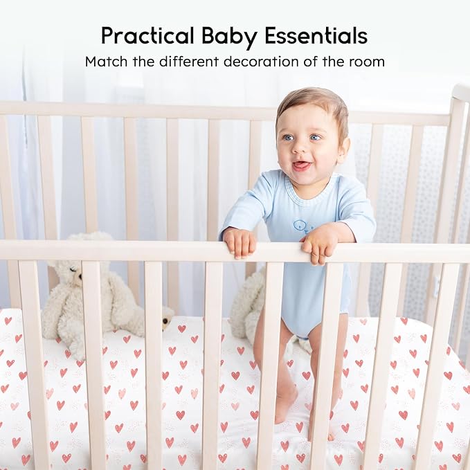 Yoofoss Baby Crib Sheets for Boys Girls, Fitted Crib Sheet 2 Pack for Standard - Image 6