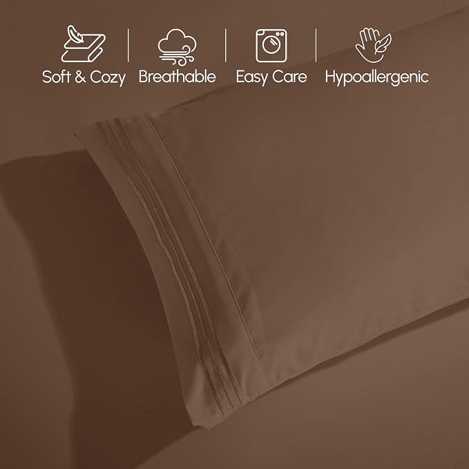 Elegant Comfort Luxurious 1500 Premium Hotel Quality Microfiber 4-Piece Sheet - Image 8
