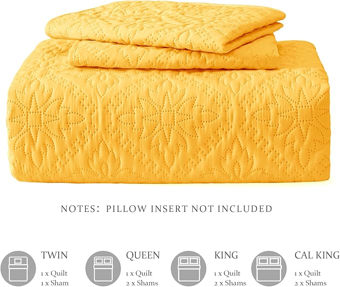 Exclusivo Mezcla King Quilt Bedding Set, Lightweight Soft Bedspreads Coverlets - Image 6