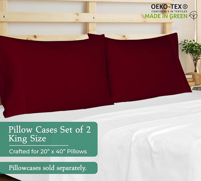 Royale Linens King Pillowcase Set of 2 - Image 2